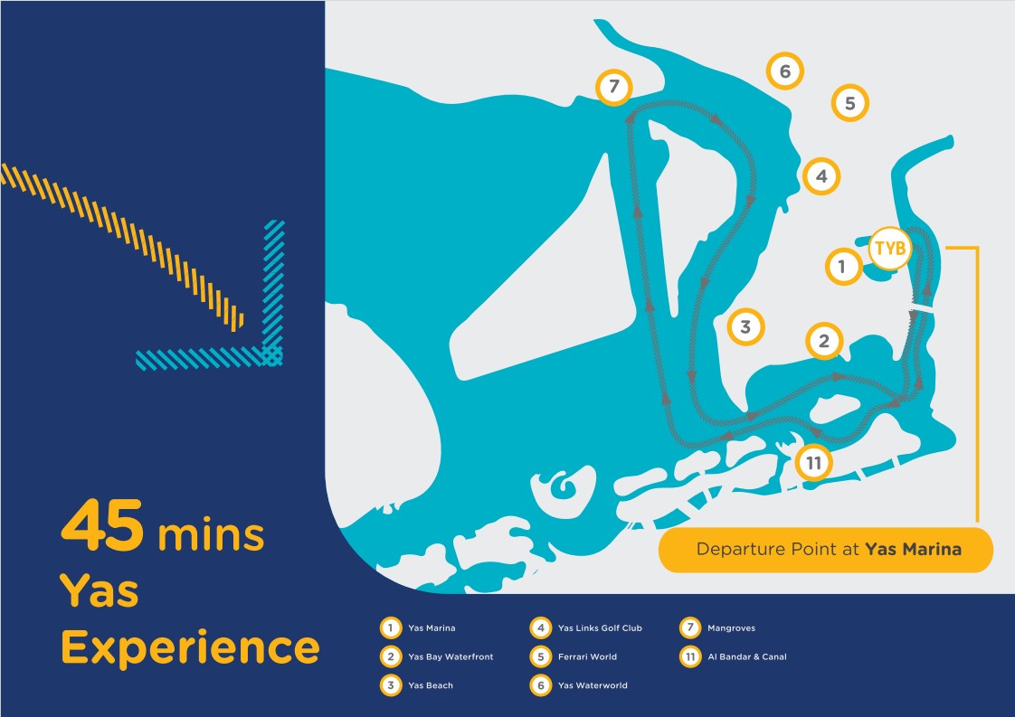 45 Mins – YAS Experience Route Map logo