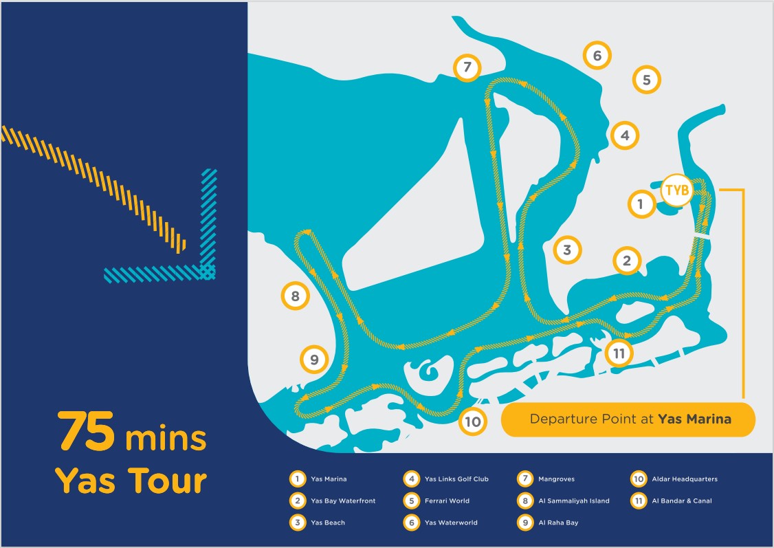 75 Mins – YAS Tour Route Map logo